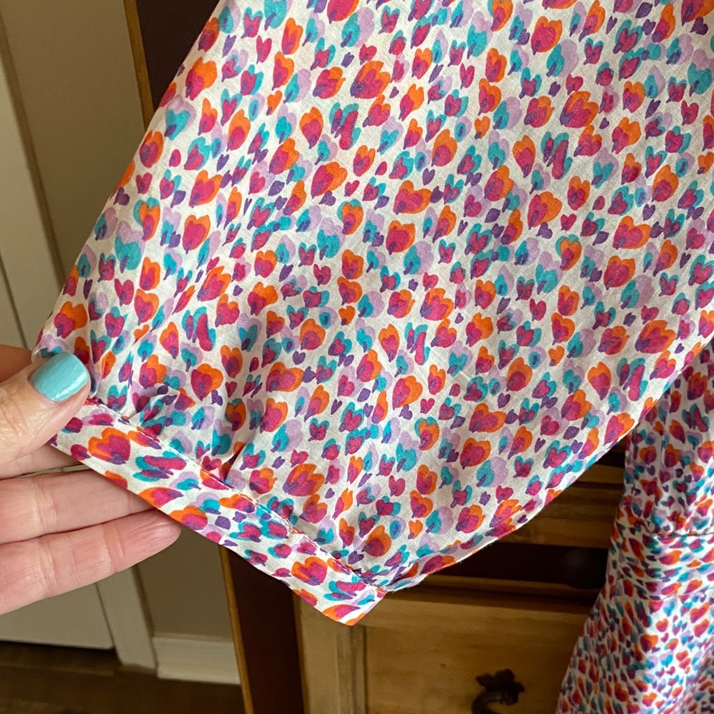 Zara Multicolor Heart Pattern Top - Picture 4 of 16